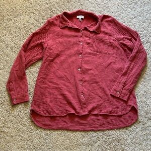 Jessica Simpson Gauzy Button Up Women’s XL Casual Layer Boho Western Modern